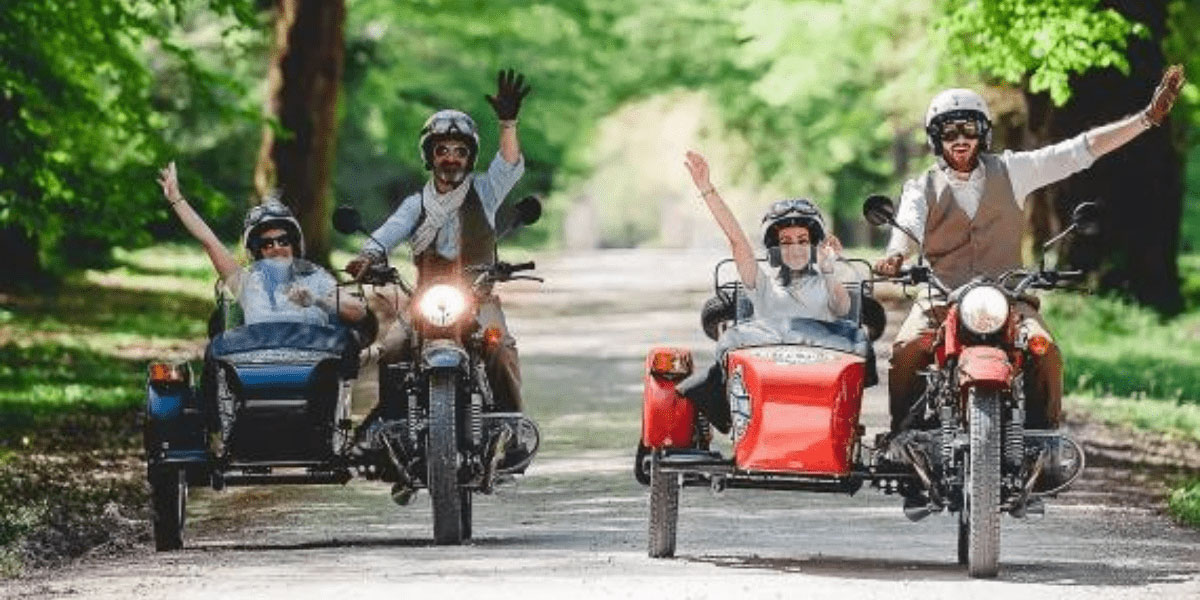 Visite du vignoble en side-car