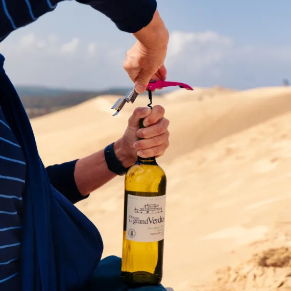 Dégustation de vin sur la Dune du Pilat