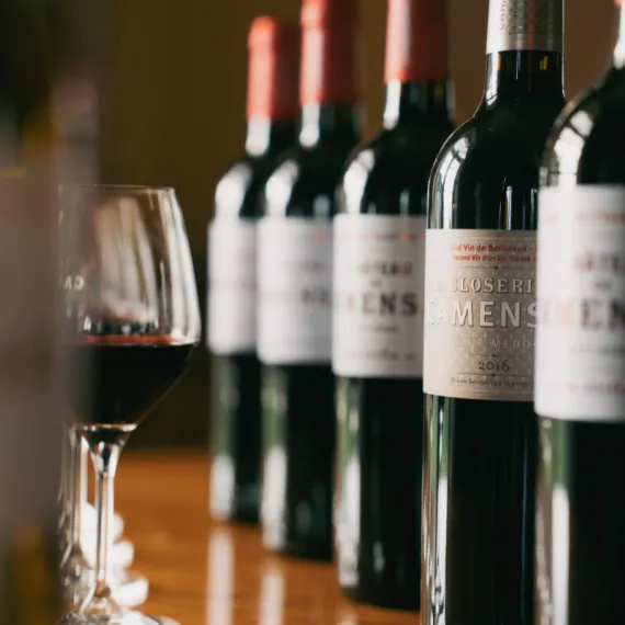 Bouteille de vin dégustées Château De Camensac