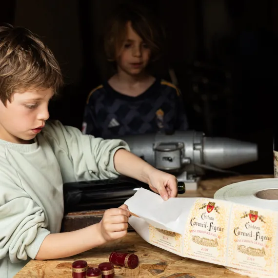 Apprentis vignerons Château Cormeil Figeac