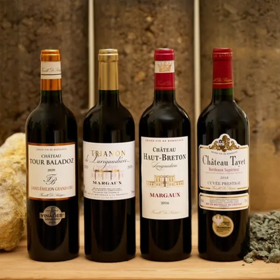 Bouteille de vin dégustées Château Haut Breton Larigaudière