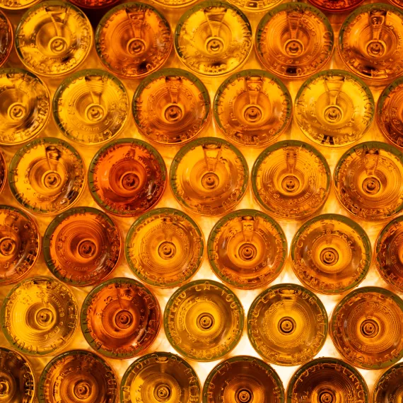 Bouteilles de vins de Sauternes @Claude Clin