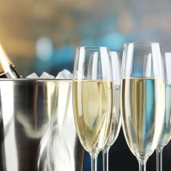 Verre de champagne croisière Saint-Valentin