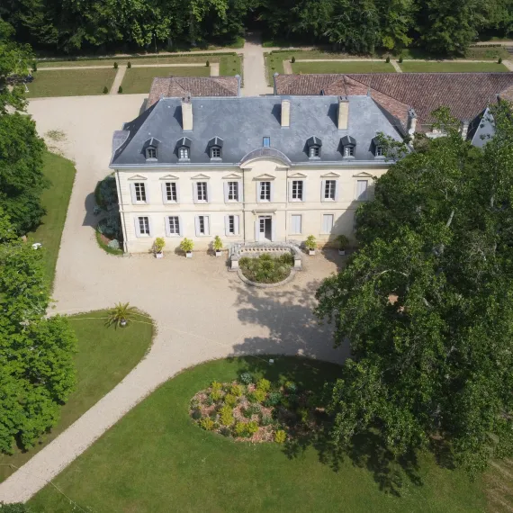 Vue aérienne sur Château de Siaurac