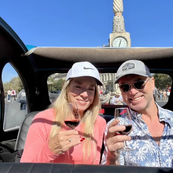 Dégustation vins dans la 2CV 