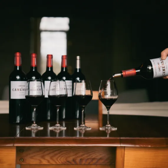 Bouteille de vin dégustées Château De Camensac