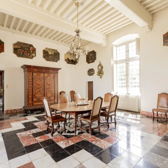 Salon pour la table privée au Château de Malle