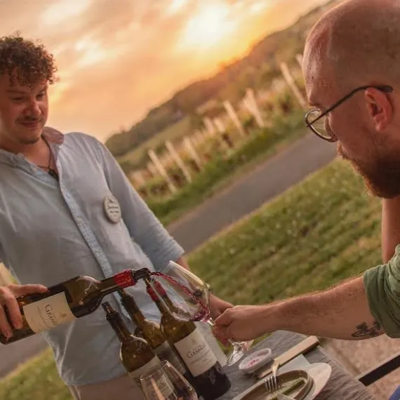 Dégustation de vin au coucher du soleil Bordeaux Wine Trails