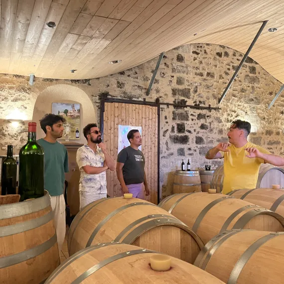 Wine Tours en 2CV Visite des chais en Châteaux